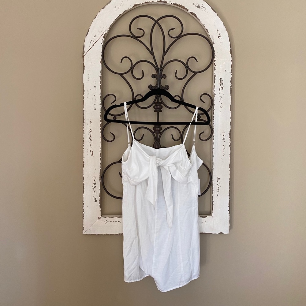 NWT White tie romper